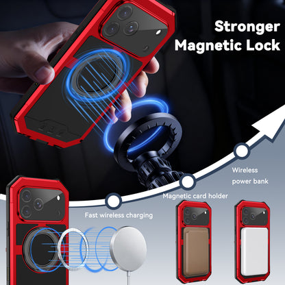 R-Just Kickstand IV MagSafe Lens Protector IP67 Metal Outdoor Military Heavy Duty Case Cover