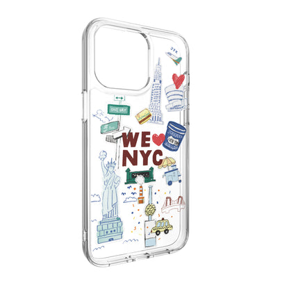 SwitchEasy City Hand-drawn Print AirBarrier Shockproof Clear Case Cover