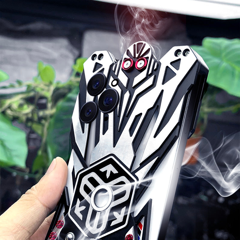 SIMON Thanos Aviation Aluminum Alloy Shockproof Armor Metal Case Cover with Magnetic Bracket