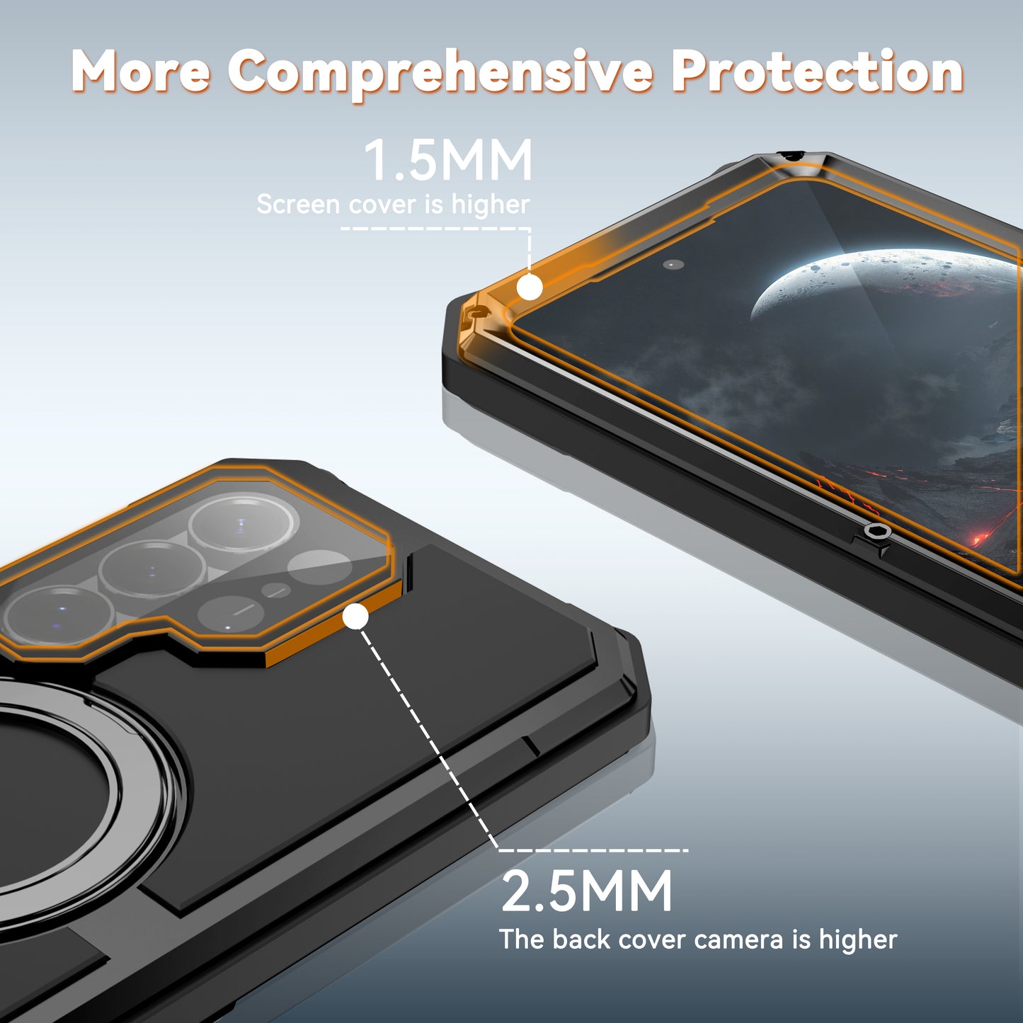 R-Just Kickstand IV MagSafe Lens Protector IP67 Metal Outdoor Military Heavy Duty Case Cover
