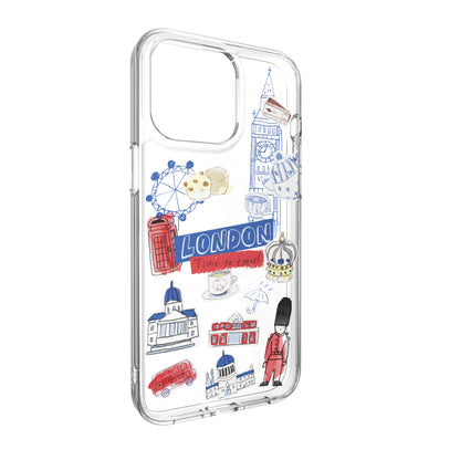 SwitchEasy City Hand-drawn Print AirBarrier Shockproof Clear Case Cover