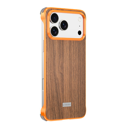 Armor King MagSafe Walnut Wood Back Bezel-less Metal Case Cover