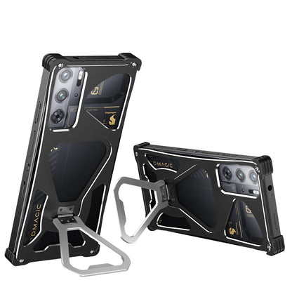 iy Bicolor Transformers Shockproof Aluminum Alloy Kickstand Metal Case Cover