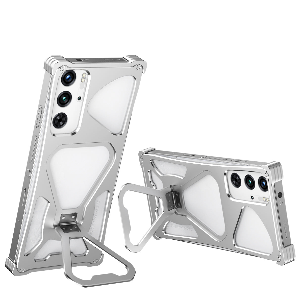 iy Bicolor Transformers Shockproof Aluminum Alloy Kickstand Metal Case Cover