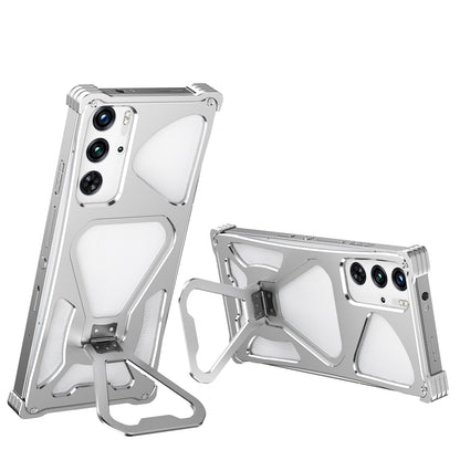 iy Bicolor Transformers Shockproof Aluminum Alloy Kickstand Metal Case Cover