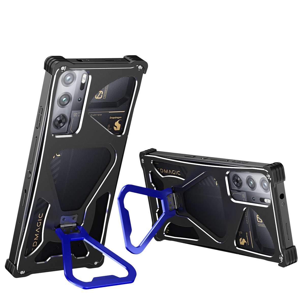 iy Bicolor Transformers Shockproof Aluminum Alloy Kickstand Metal Case Cover