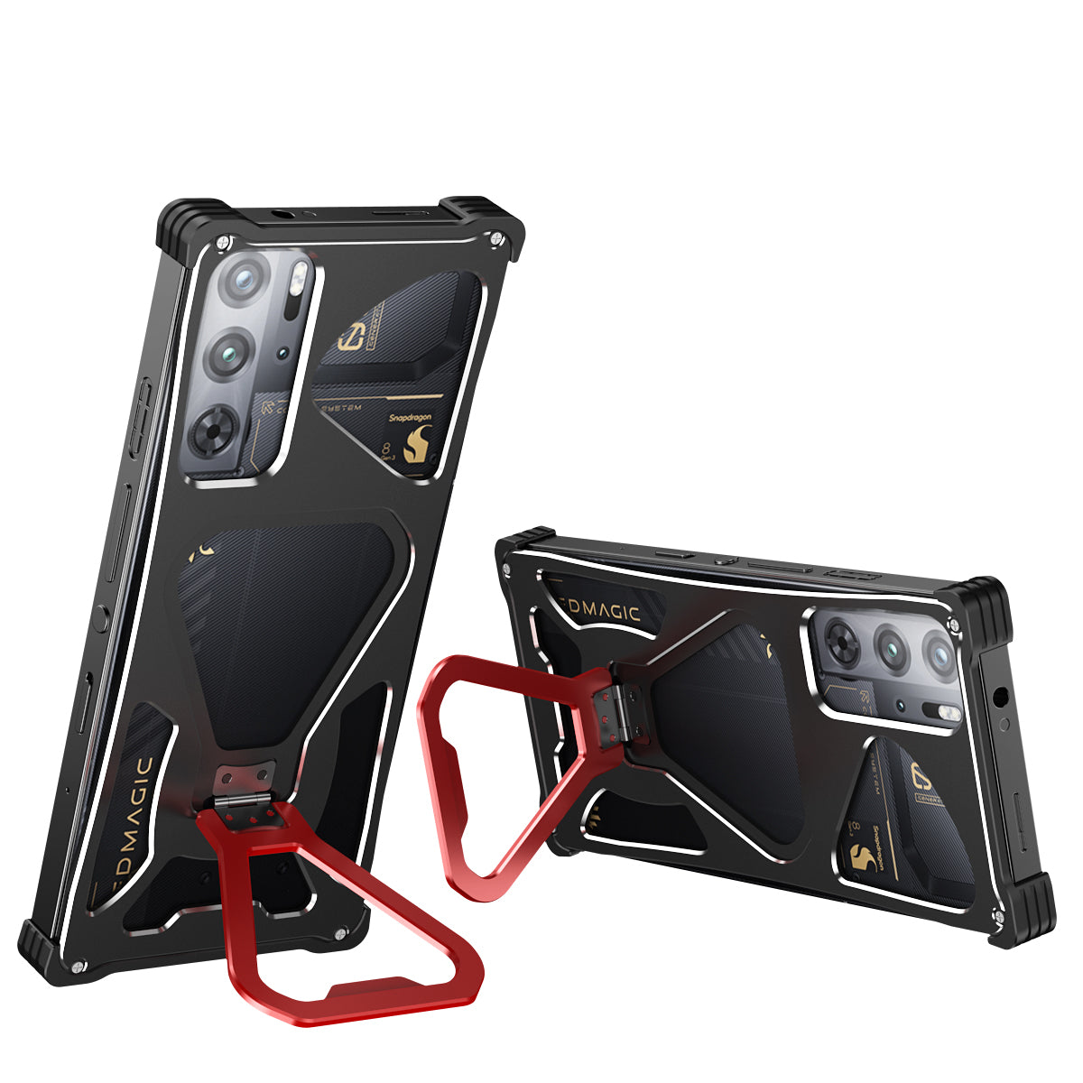 iy Bicolor Transformers Shockproof Aluminum Alloy Kickstand Metal Case Cover