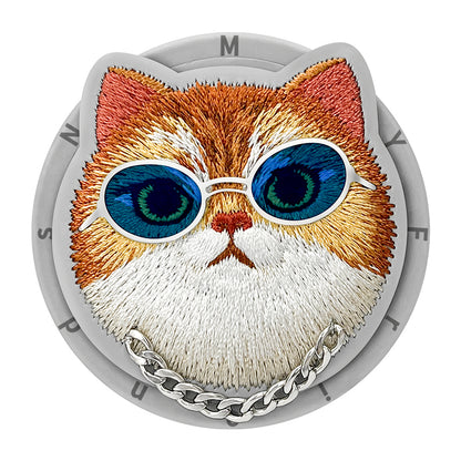 Nimmy Cool Glasses MagSafe Case Cover with Embroidery Magnetic Bracket