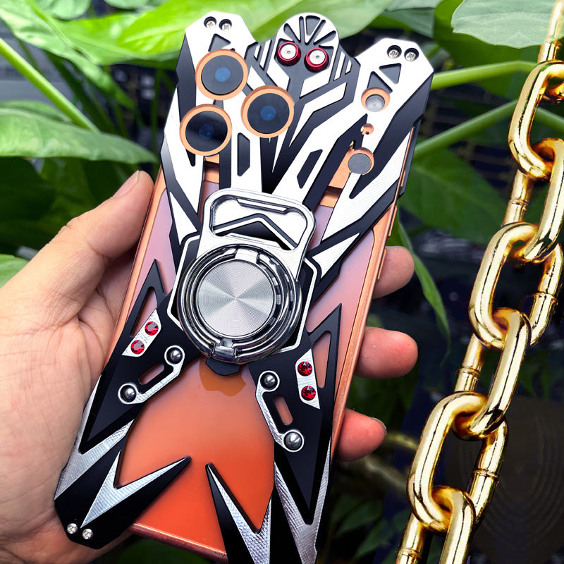 SIMON Thanos Aviation Aluminum Alloy Shockproof Armor Metal Case Cover with Magnetic Bracket