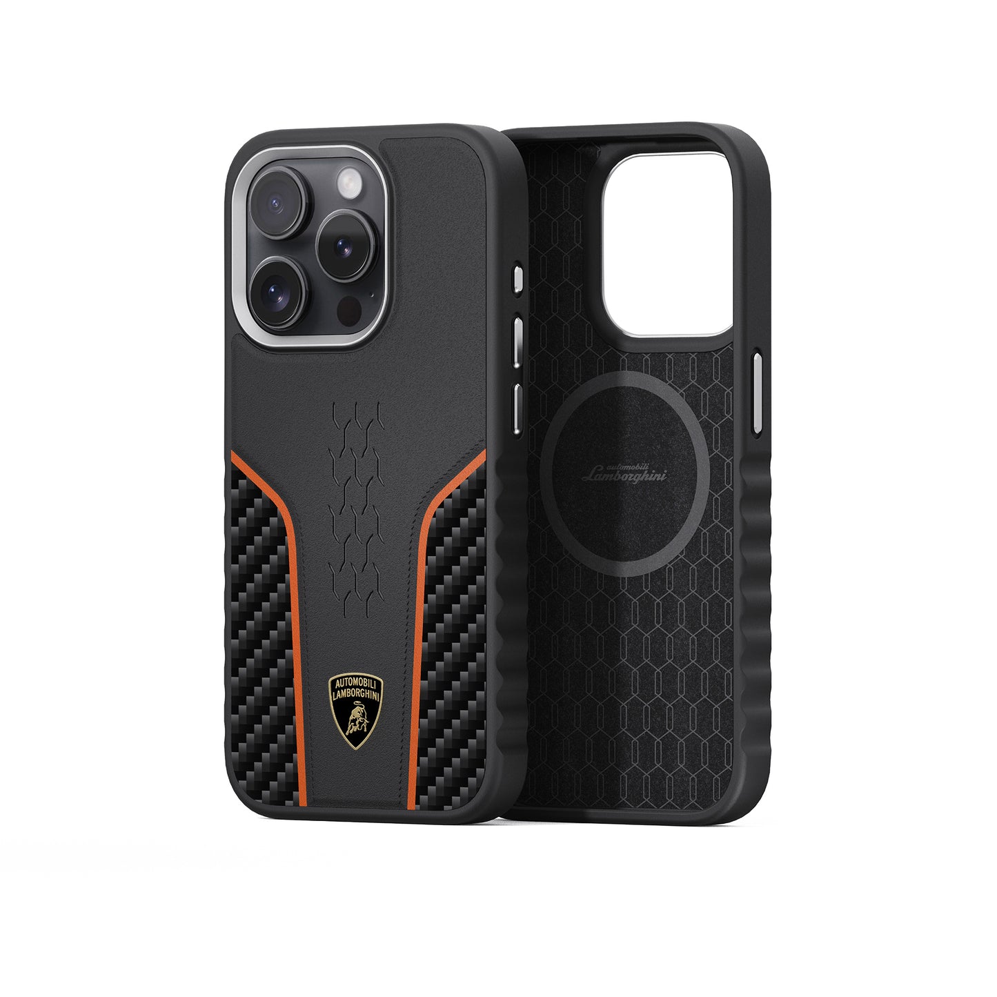 Lamborghini MagSafe Genuine Leather Carbon Fiber Phone Case - Huracan D21