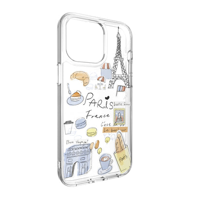 SwitchEasy City Hand-drawn Print AirBarrier Shockproof Clear Case Cover