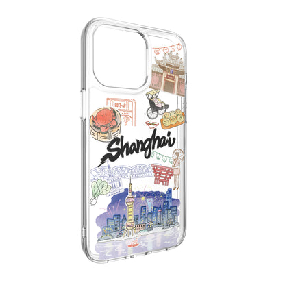 SwitchEasy City Hand-drawn Print AirBarrier Shockproof Clear Case Cover