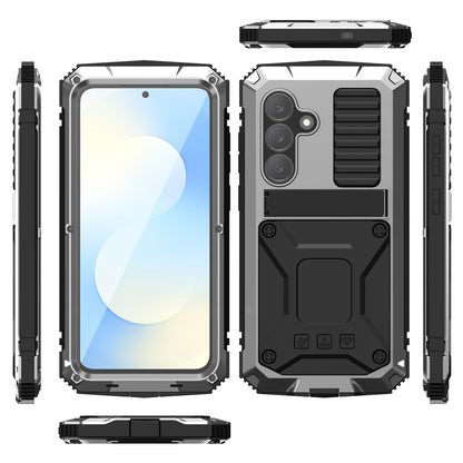 R-Just Kickstand Waterproof Aluminum Metal Outdoor Military Heavy Duty Case Cover