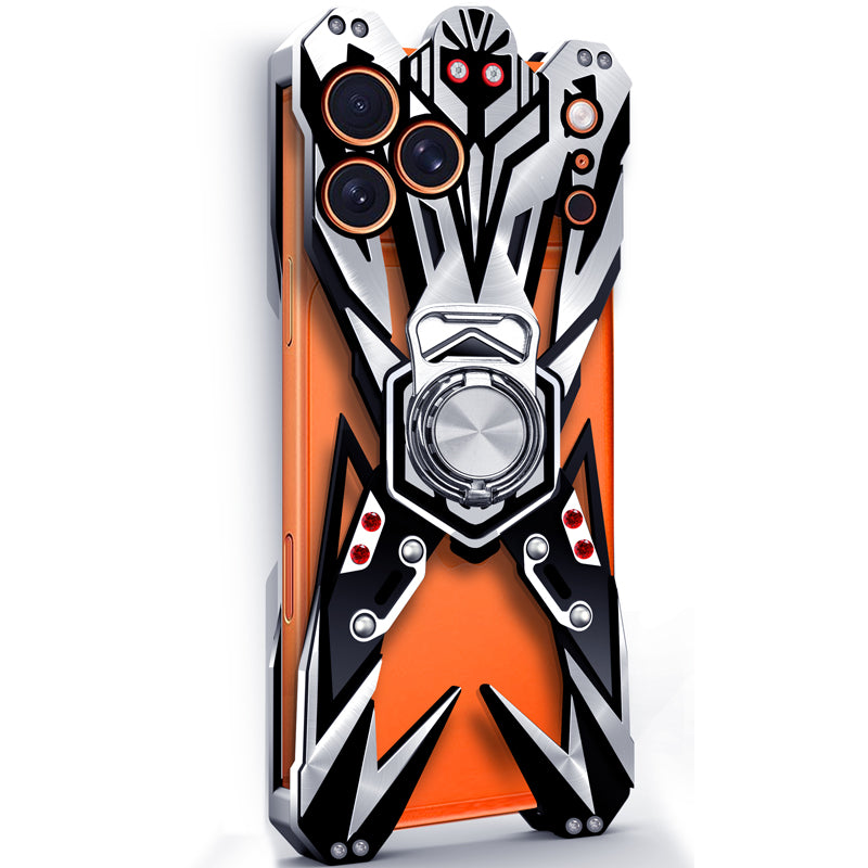 SIMON Thanos Aviation Aluminum Alloy Shockproof Armor Metal Case Cover with Magnetic Bracket