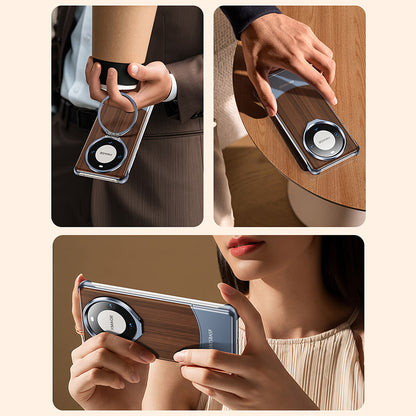 Oatsbasf MagSafe Metal+Wood Extraordinary Sliding Case Cover