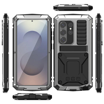 R-Just Kickstand I Waterproof Aluminum Metal Outdoor Military Heavy Duty Case Cover