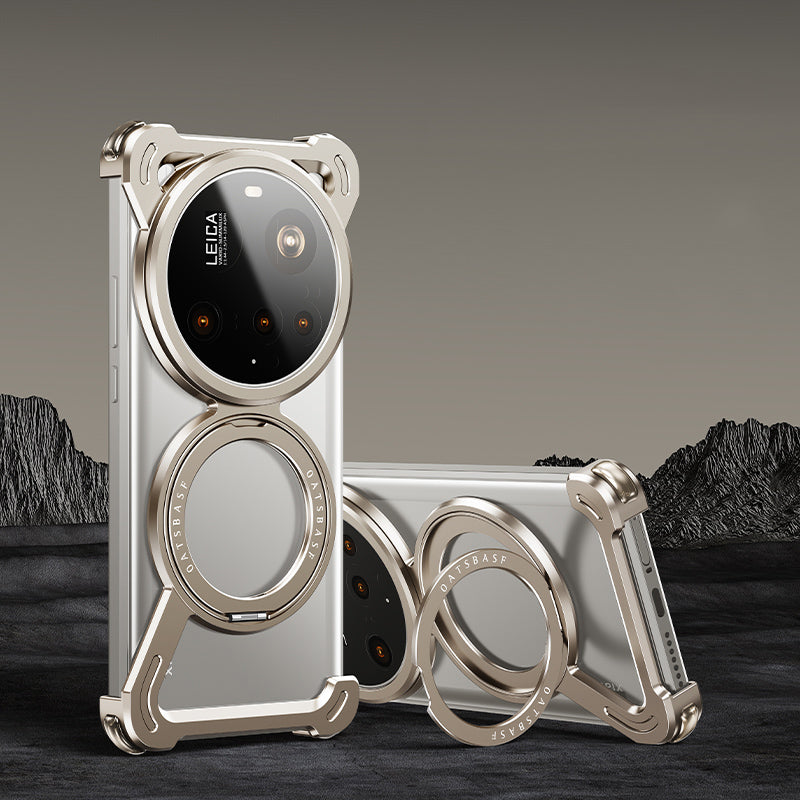 Oatsbasf Z MagSafe Pivot Ring Stand Air Cushion Metal Case Cover