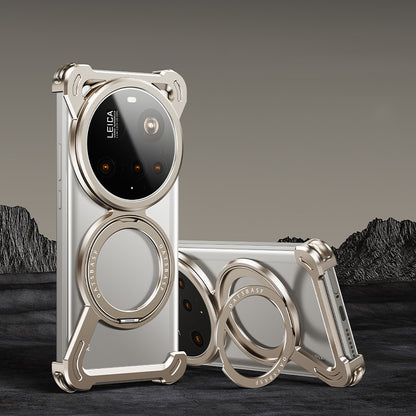 Oatsbasf Z MagSafe Pivot Ring Stand Air Cushion Metal Case Cover