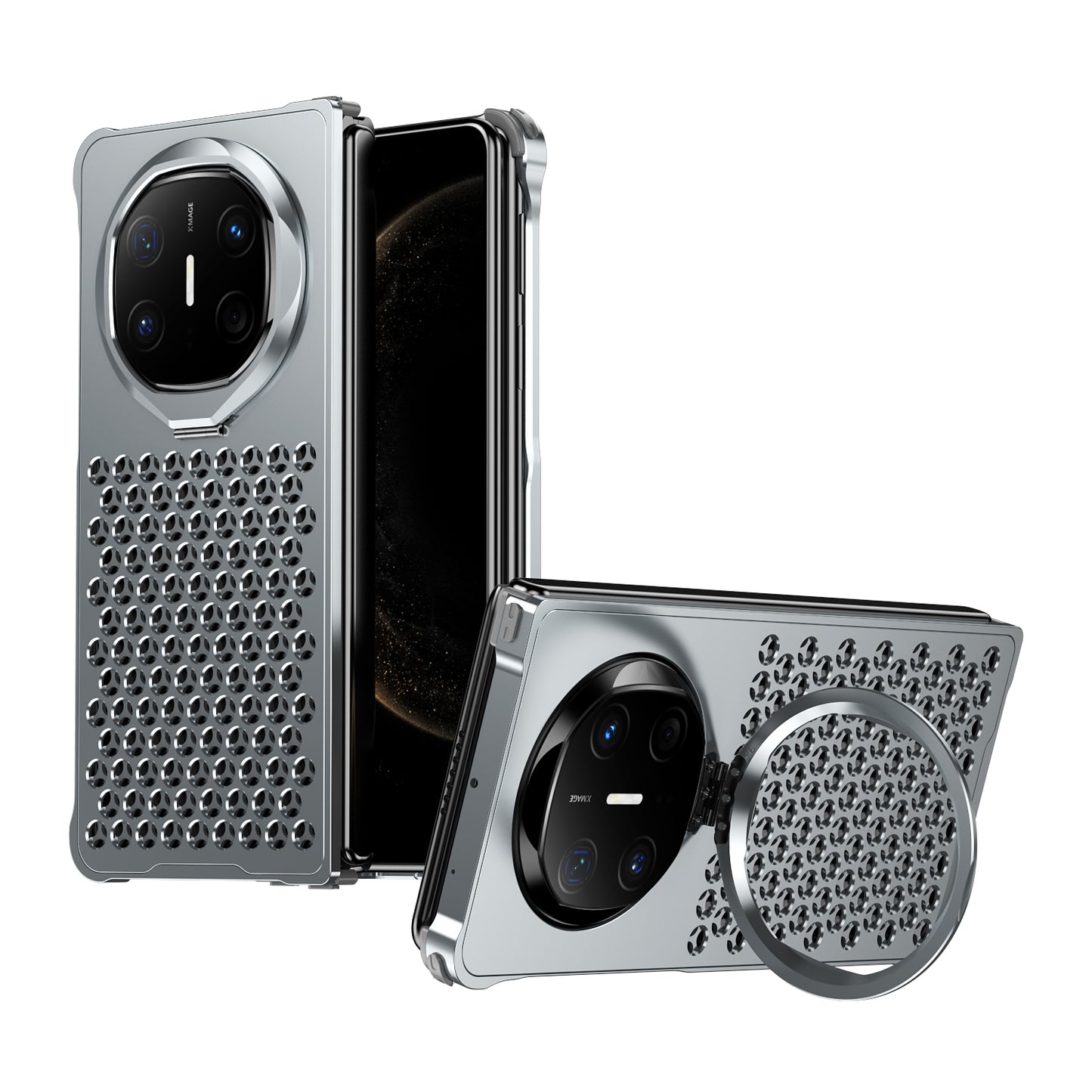 Armor King Lens Kickstand Heat Dissipation Metal Case Cover