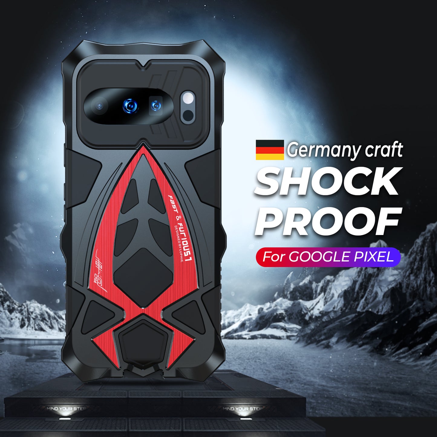 Luphie Roadster Sports Car Water-resistant Shockproof Heavy Duty Metal Case Cover