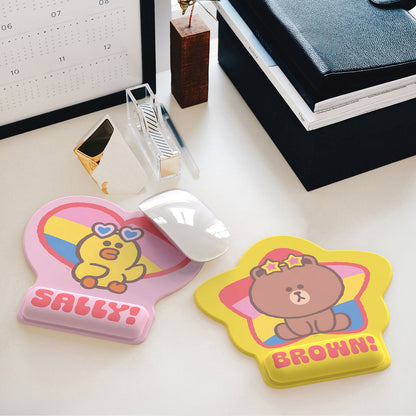 Line Friends Rainbow Wrist Rest Cushion Mouse Pad