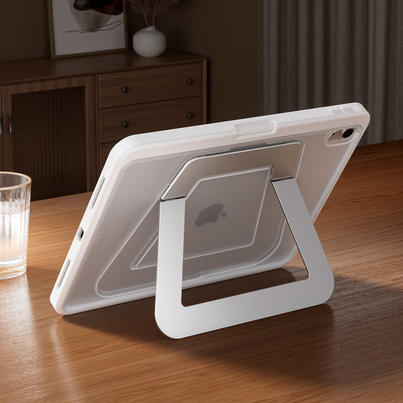 Armor King Double Aluminum Alloy Pivot Kickstand Acrylic + TPU Anti-bending Shockproof Case Cover for Apple iPad