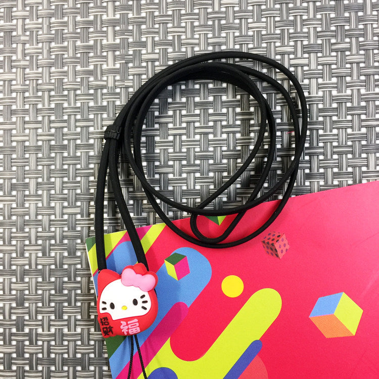 Charm Lanyard Cute Cartoon Characters Universal Anti-Lost Silicone Strap