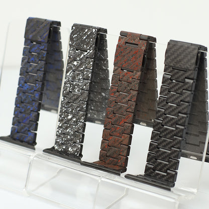 Oatsbasf Luxury Pure Carbon Fiber Adjustable Apple Watch Band Replacement Strap