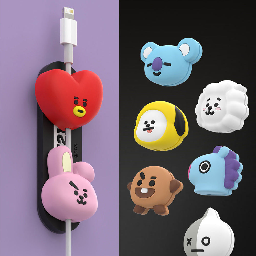 BT21 Face Magnetic Cable Holder