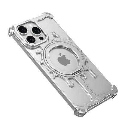 Armor King Glacier MagSafe Pivot Ring Stand Air Cushion Shockproof Metal Case Cover
