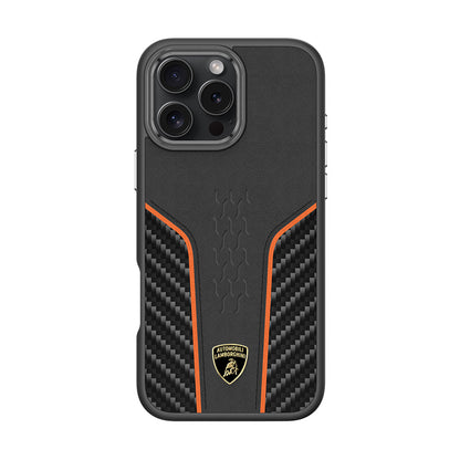 Lamborghini MagSafe Genuine Leather Carbon Fiber Phone Case - Huracan D21