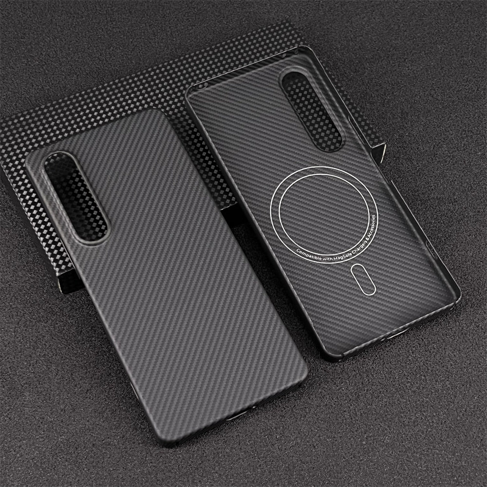 Oatsbasf Luxury Pure Carbon Fiber Case for SONY Smartphones