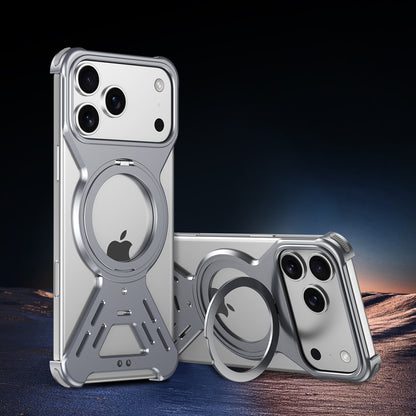 Armor King Warframe MagSafe Pivot Ring Stand Air Cushion Metal Case Cover