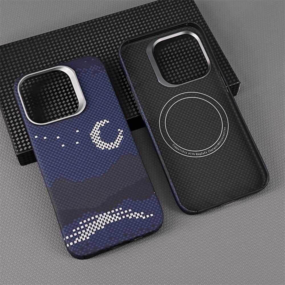 Oatsbasf MagSafe Luxury Pure Aramid Fiber Case for Apple iPhone series