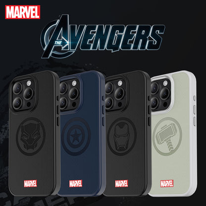 UKA Marvel Avengers TPU Frame Leatherette Fabric Imprint Case Cover