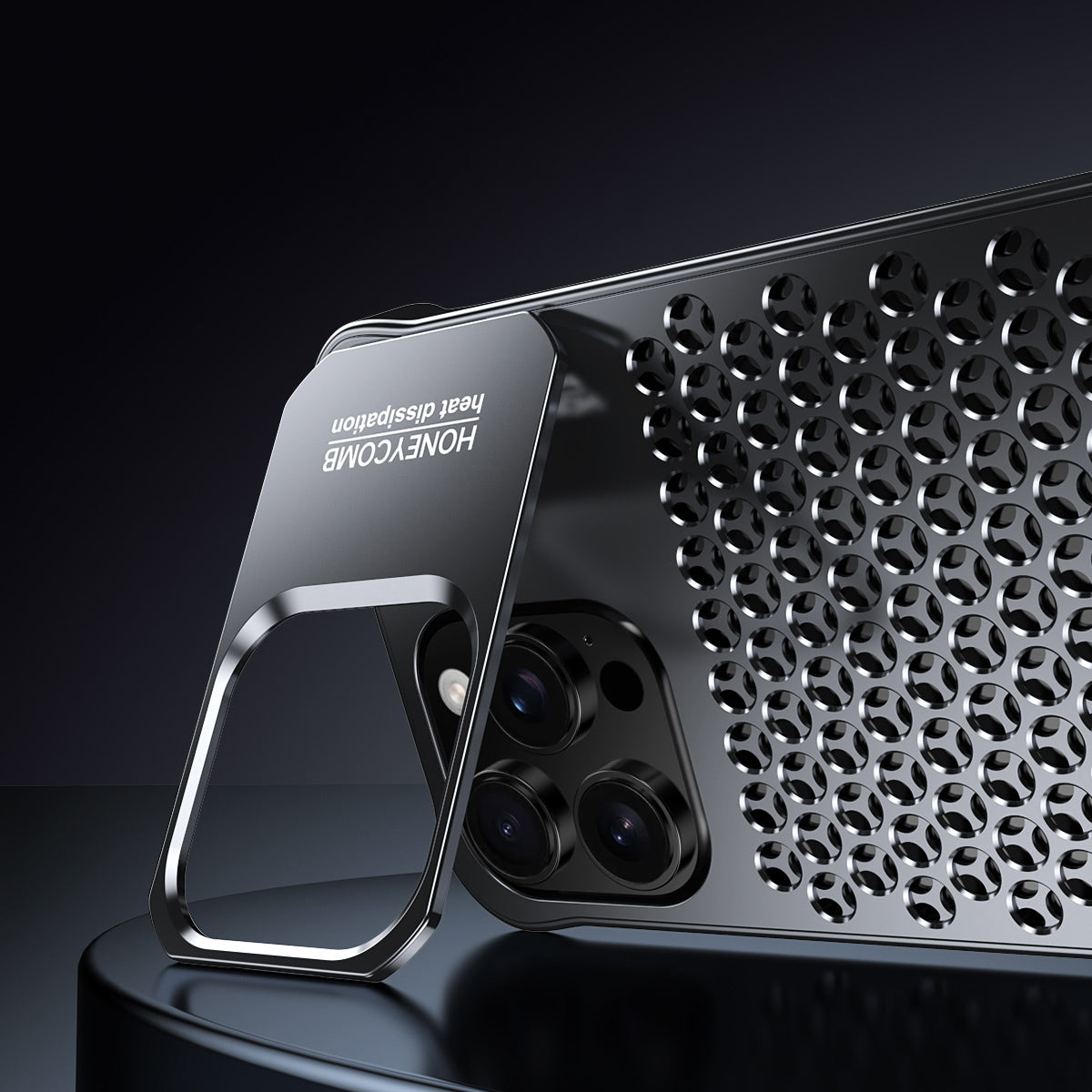 Armor King Lens Kickstand Heat Dissipation Metal Case Cover