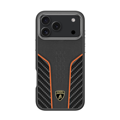 Lamborghini MagSafe Genuine Leather Carbon Fiber Phone Case - Huracan D21