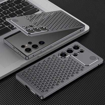 Kylin Armor Elastic Buckle Heat Dissipation Aromatherapy Metal Case Cover