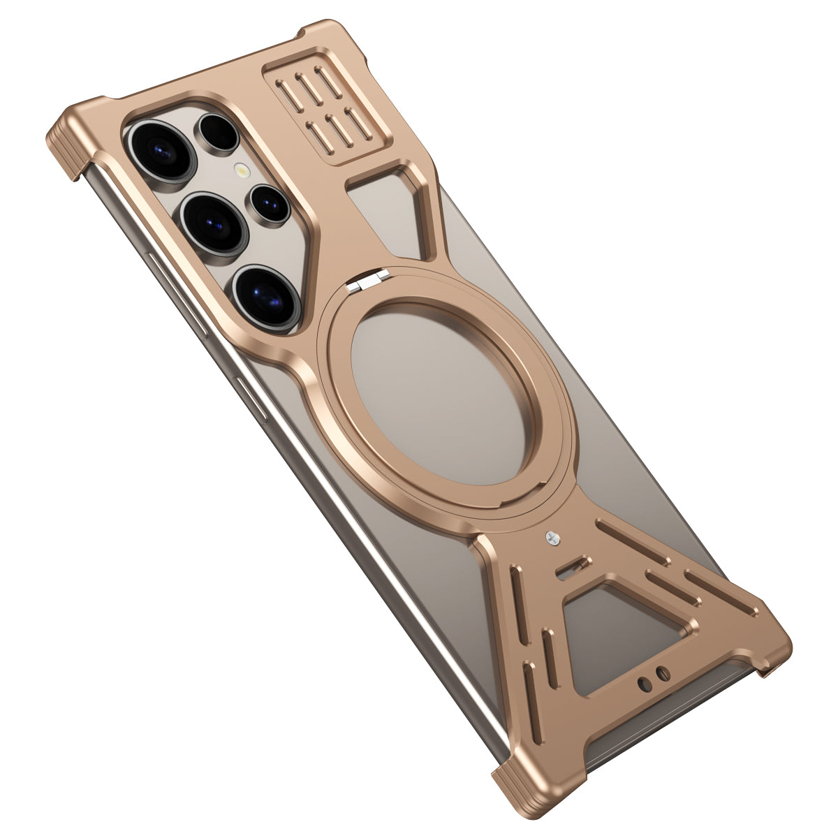 Armor King Warframe MagSafe Pivot Ring Stand Air Cushion Metal Case Cover