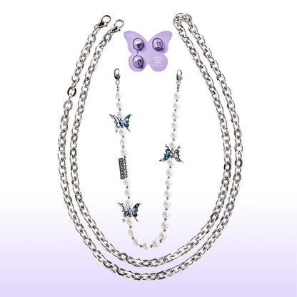 PYNANA Jewelry Aesthetics & Handcraft Multifunctional Chain Phone Charm Beads Strap Pearl Lanyard