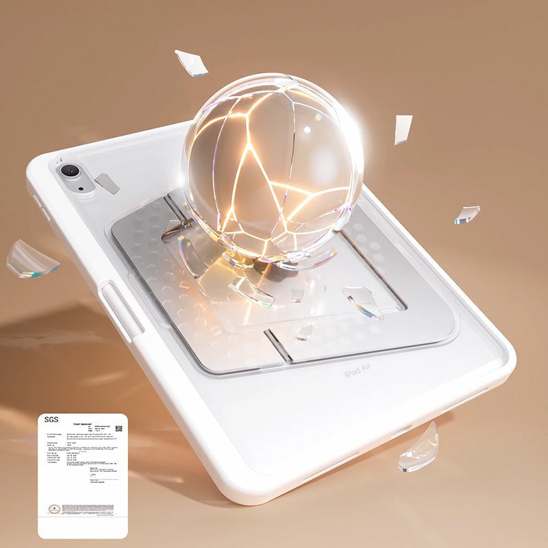 Armor King Double Aluminum Alloy Pivot Kickstand Acrylic + TPU Anti-bending Shockproof Case Cover for Apple iPad