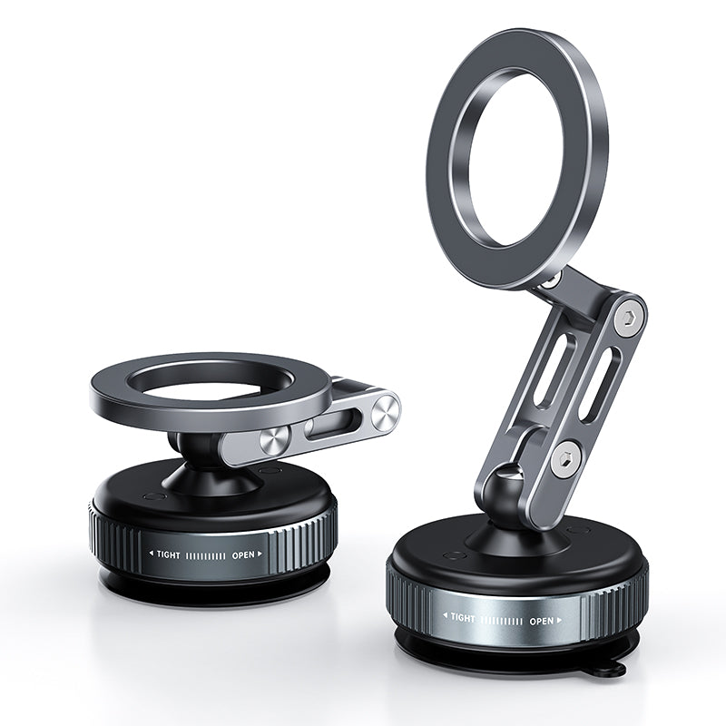 Armor King Vacuum Suction Magnetic Phone Mount 3-Axis Foldable Car Navigation Bracket