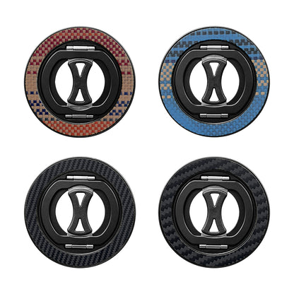 Armor King MagSafe Aramid Fiber + Aluminum Grip Stand Ring Holder