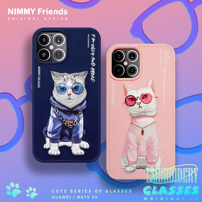 Nimmy Glasses Cool Embroidery Case Cover