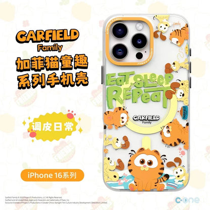 Garfield Family Childlike MagSafe All-inclusive Shockproof IMD Protective Case Cover