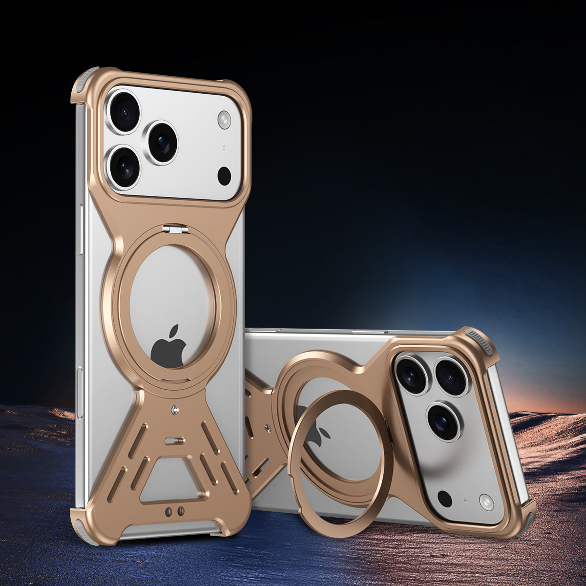 Armor King Warframe MagSafe Pivot Ring Stand Air Cushion Metal Case Cover