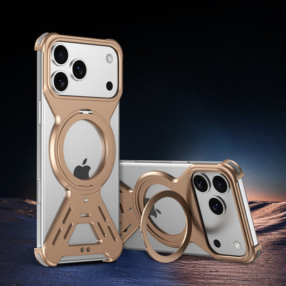 Armor King Warframe MagSafe Pivot Ring Stand Air Cushion Metal Case Cover