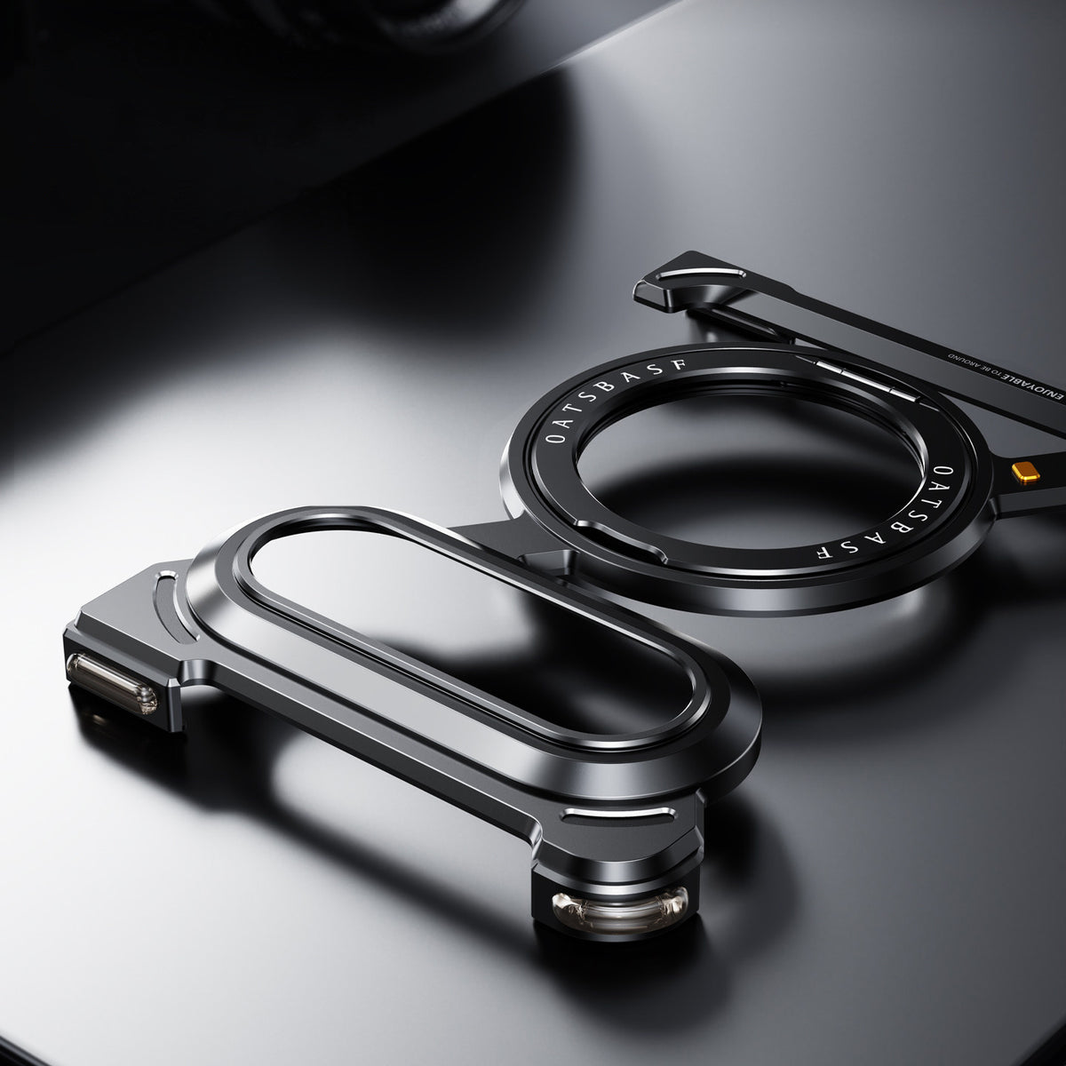 Oatsbasf Z MagSafe Pivot Ring Stand Air Cushion Metal Case Cover
