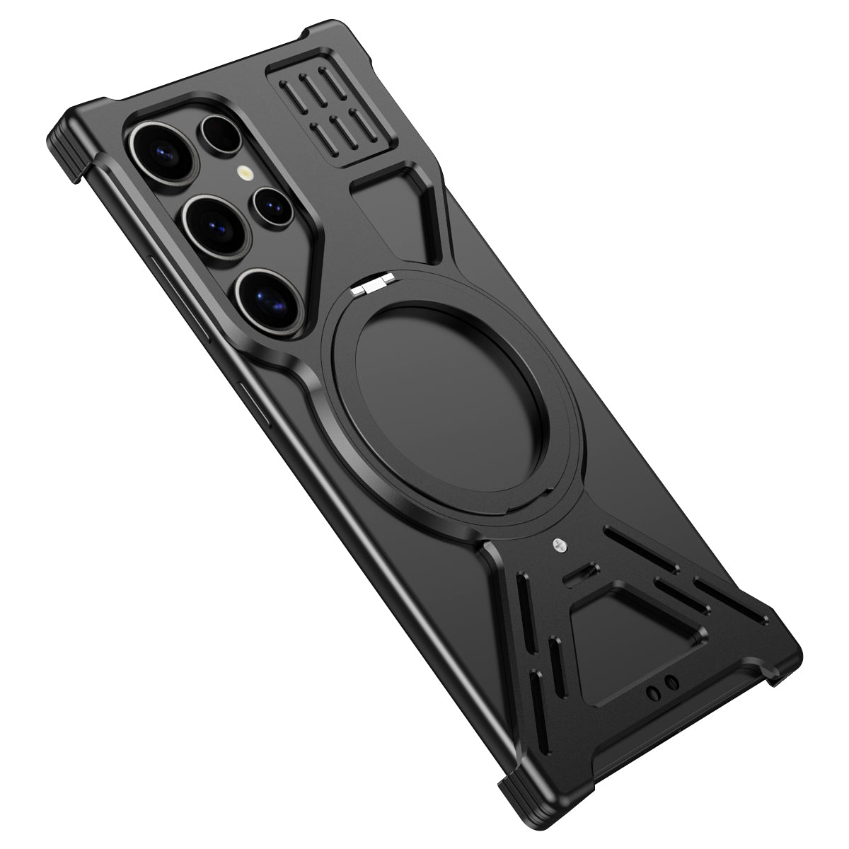 Armor King Warframe MagSafe Pivot Ring Stand Air Cushion Metal Case Cover