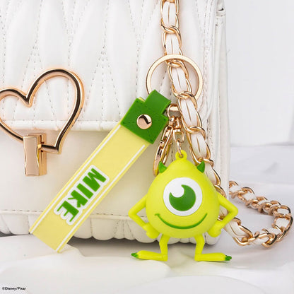 Disney Monsters, Inc. Mike Figure Key Ring Doll Pendant Keychain Anti-lost Lanyard